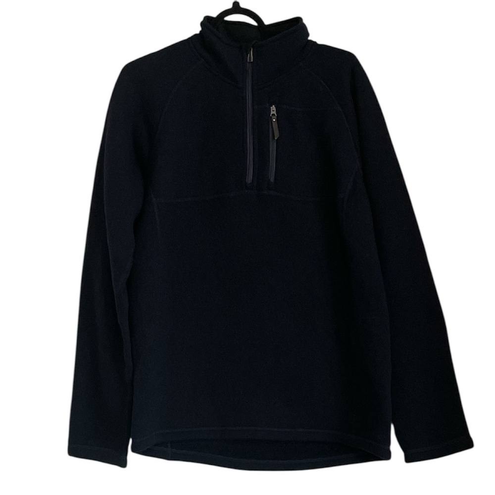 SmartWool Echo Lake Half Zip Recycled Wool Sweater Men’s Size Medium Navy Blue